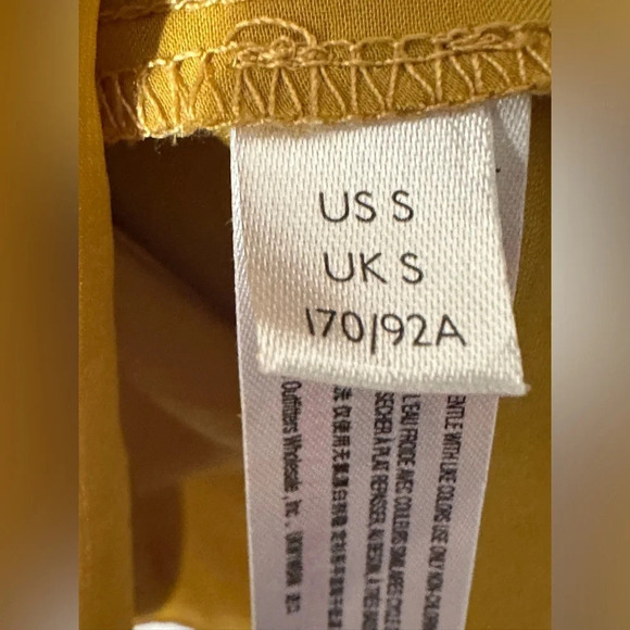 SATURDAY SUNDAY Anthropologie Maurecia Smocked Tank Goldenrod Adjustable Strap S - Picture 7 of 12